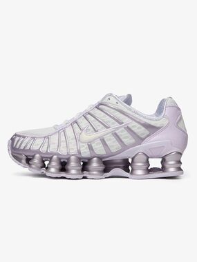 Women's Nike Shox TL White and Light Purple Athletic Running Shoes